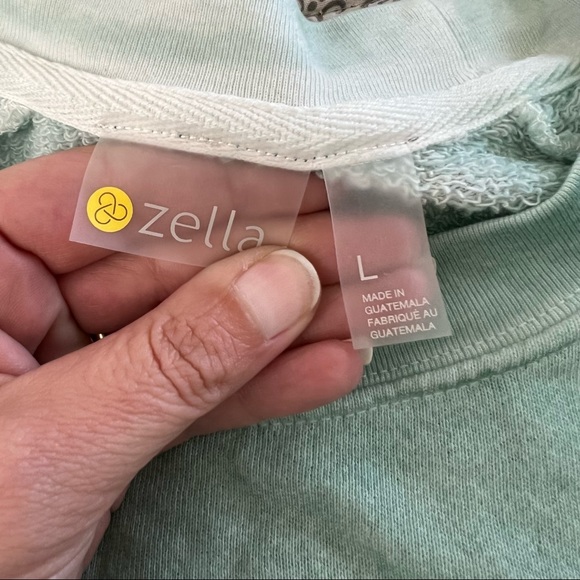 Zella Jamie Space Dye Crew Neck Long Sleeve Sweatshirt Teal Morn Women’s S - Picture 10 of 12